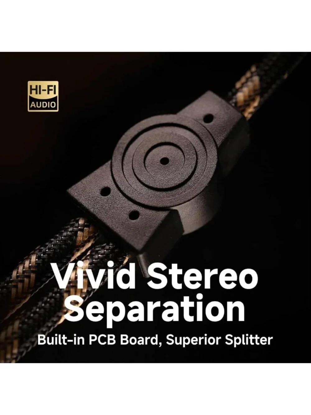 3.5mm to RCA Audio Cable 3ft - HiFi Shielded, High-Quality for Amplifiers